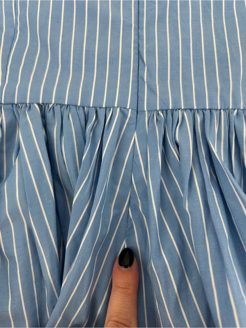 NWT J. Crew Strapless Peplum Top in Stretch Cotton Poplin-Blend Stripe Size 2 - Picture 7 of 11